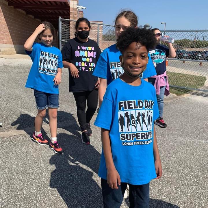 Children Getting Ready for field day
